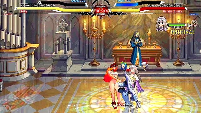 Horny Jessica Fights Glinka Then Takes His Dick For A Hot Hentai Blowjob & Orgasm