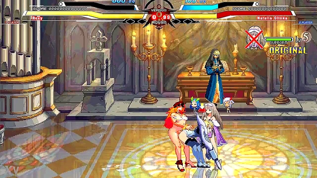 Horny Jessica Fights Glinka Then Takes His Dick For A Hot Hentai Blowjob & Orgasm