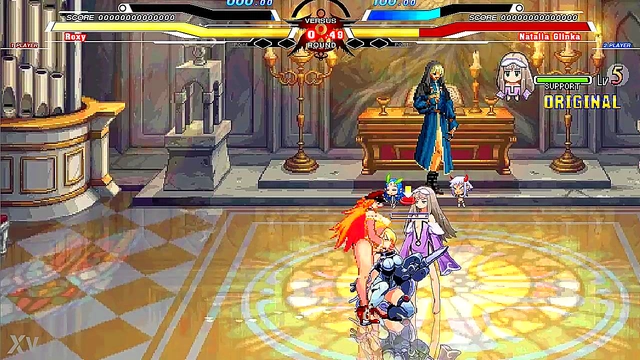 Horny Jessica Fights Glinka Then Takes His Dick For A Hot Hentai Blowjob & Orgasm