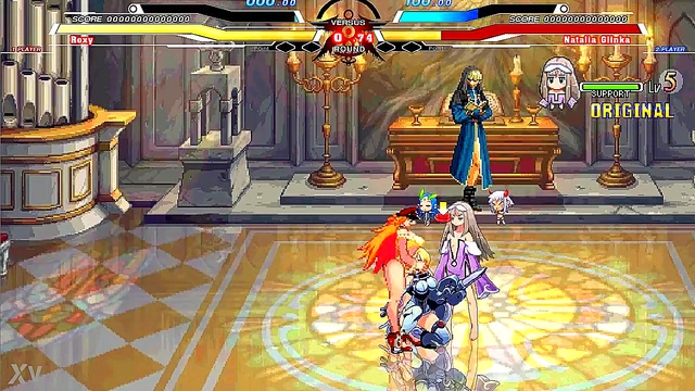 Horny Jessica Fights Glinka Then Takes His Dick For A Hot Hentai Blowjob & Orgasm