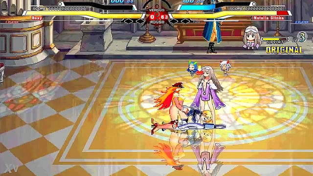 Horny Jessica Fights Glinka Then Takes His Dick For A Hot Hentai Blowjob & Orgasm