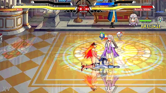 Horny Jessica Fights Glinka Then Takes His Dick For A Hot Hentai Blowjob & Orgasm