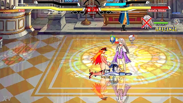 Horny Jessica Fights Glinka Then Takes His Dick For A Hot Hentai Blowjob & Orgasm