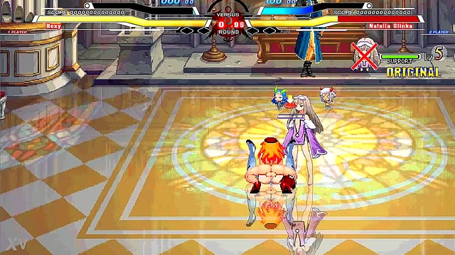 Horny Jessica Fights Glinka Then Takes His Dick For A Hot Hentai Blowjob & Orgasm