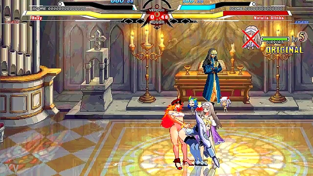 Horny Jessica Fights Glinka Then Takes His Dick For A Hot Hentai Blowjob & Orgasm