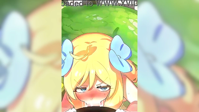 Mizumizuni Anime Chick Deepthroats With Seductive Skill