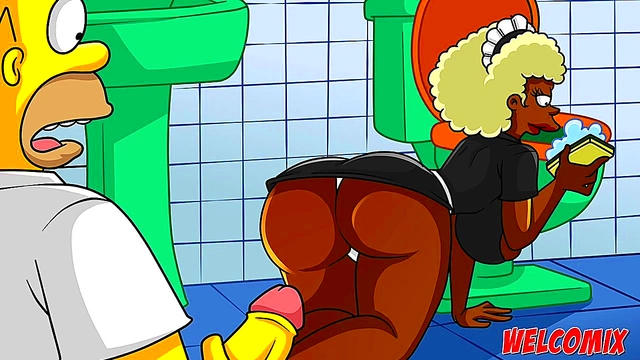 Big-Ass Housemaid Gets Fucked Hard In Anime Simpson Style