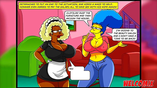 Big-Ass Housemaid Gets Fucked Hard In Anime Simpson Style
