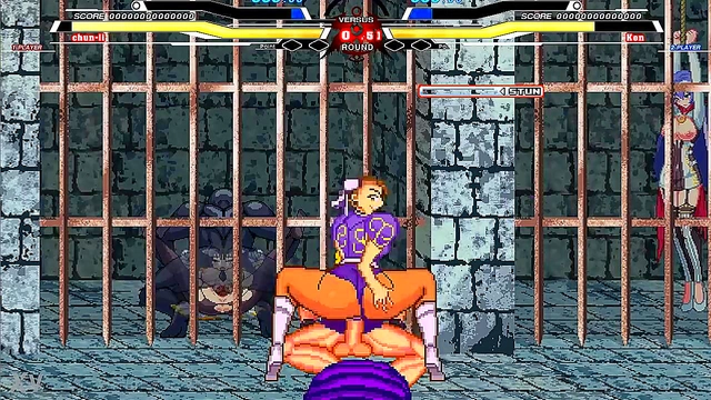 Chun-Li Faces Off Against Wolf for Intense Hentai Sex&Cumshot Action