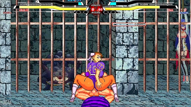 Chun-Li Faces Off Against Wolf for Intense Hentai Sex&Cumshot Action