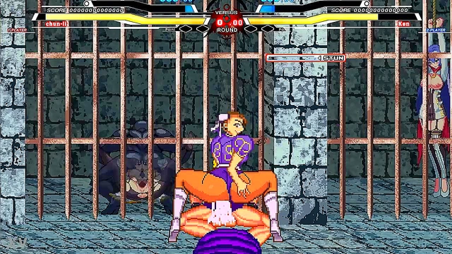 Chun-Li Faces Off Against Wolf for Intense Hentai Sex&Cumshot Action