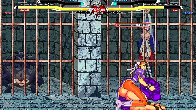 Chun-Li Faces Off Against Wolf for Intense Hentai Sex&Cumshot Action