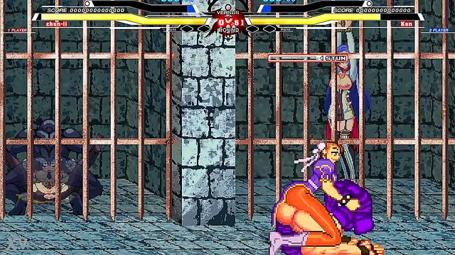 Chun-Li Faces Off Against Wolf for Intense Hentai Sex&Cumshot Action