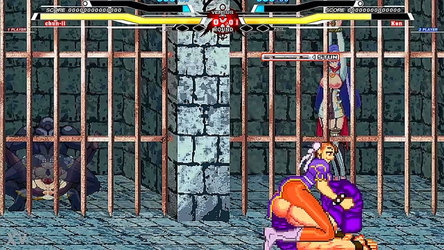 Chun-Li Faces Off Against Wolf for Intense Hentai Sex&Cumshot Action