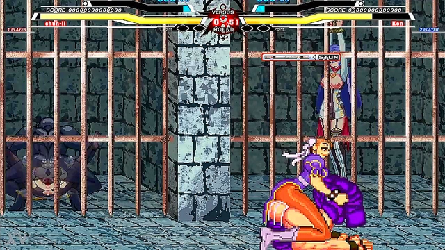 Chun-Li Faces Off Against Wolf for Intense Hentai Sex&Cumshot Action