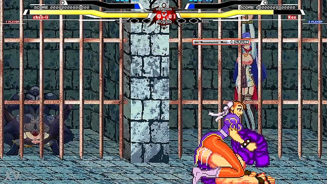 Chun-Li Faces Off Against Wolf for Intense Hentai Sex&Cumshot Action