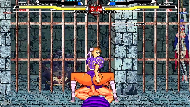 Chun-Li Faces Off Against Wolf for Intense Hentai Sex&Cumshot Action