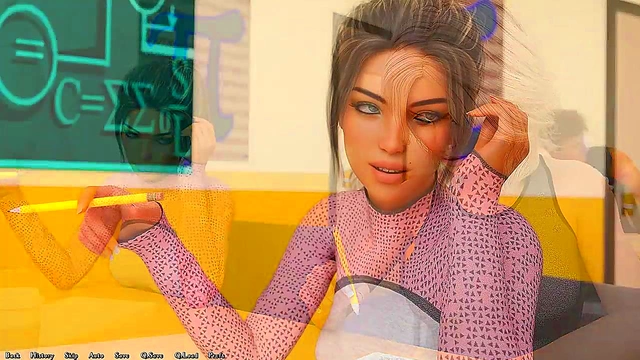 Sexy 3D Anime Teacher Gives Mind-Blowing Blowjob During Math Class