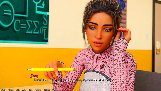 Sexy 3D Anime Teacher Gives Mind-Blowing Blowjob During Math Class