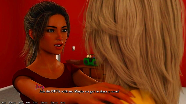 Lucky Guy Gets Wild 3D Hentai Anime Action With Sexy Visual Novel Girls