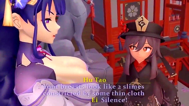 Genshin Impact Futanari Anime Babe Rides Big Cock for Hot Creampie Cumshot