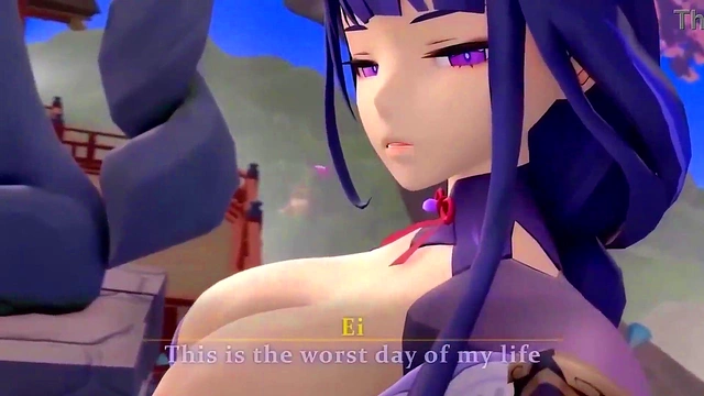 Genshin Impact Futanari Anime Babe Rides Big Cock for Hot Creampie Cumshot