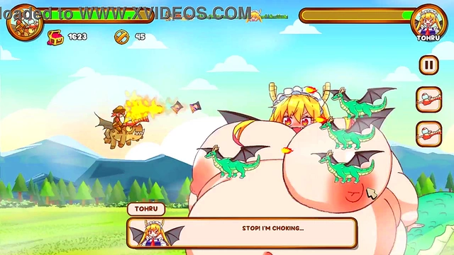 Cute Anime Girl Enjoys Erotic Dragon Weight-Gain Adventure