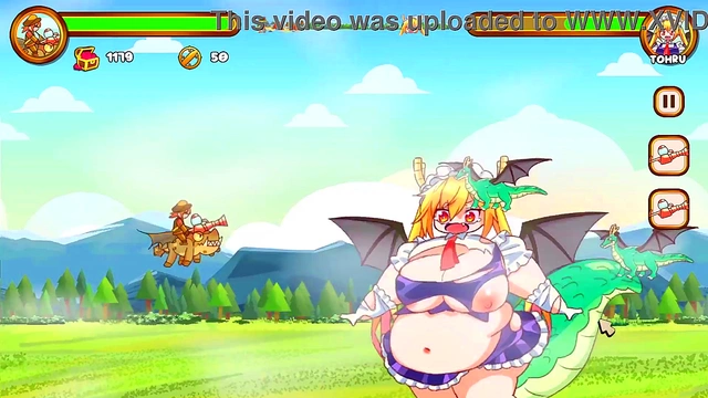 Cute Anime Girl Enjoys Erotic Dragon Weight-Gain Adventure
