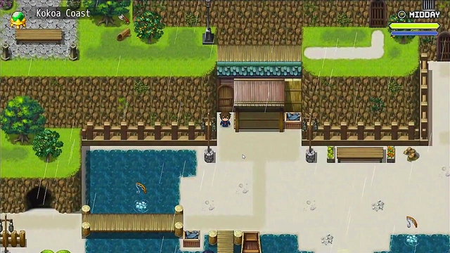 Busty Teen Falls into Water Without Panties in Lost Lagoon Harem Hentai Game Episode 3