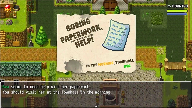 Busty Teen Falls into Water Without Panties in Lost Lagoon Harem Hentai Game Episode 3