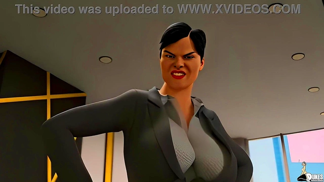 Busty Anime Secretary Gets Promoted After Taking Huge Dick For A Filthy Blowjob & Cum Fill