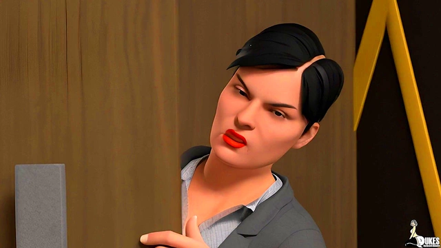 Busty Anime Secretary Gets Promoted After Taking Huge Dick For A Filthy Blowjob & Cum Fill