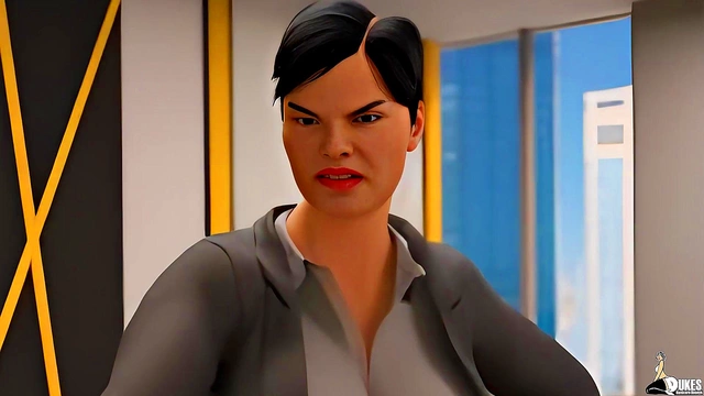 Busty Anime Secretary Gets Promoted After Taking Huge Dick For A Filthy Blowjob & Cum Fill