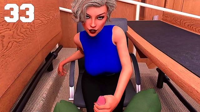 Hot Busty Teacher Gives Mind-Blowing Footjob & Handjob In-Class Orgasm Feast