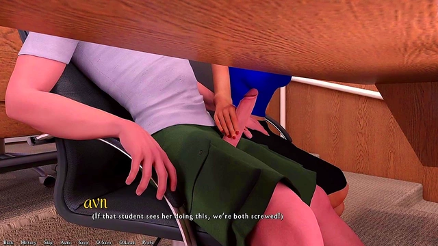 Hot Busty Teacher Gives Mind-Blowing Footjob & Handjob In-Class Orgasm Feast