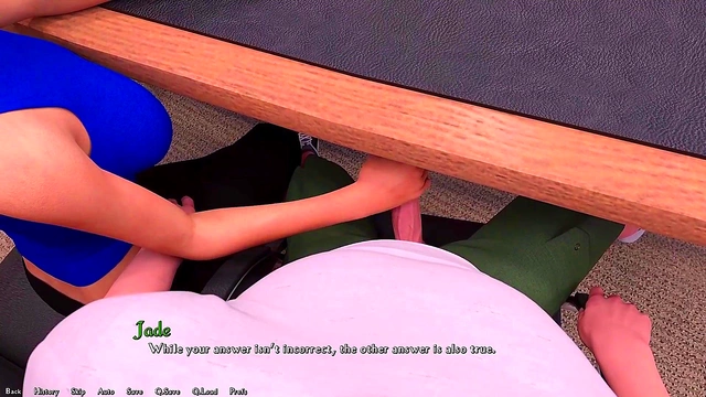 Hot Busty Teacher Gives Mind-Blowing Footjob & Handjob In-Class Orgasm Feast