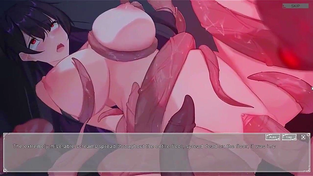 Hot Anime Girls Suffer Parasitic Gang Bang in Dark Hentai Game Ending