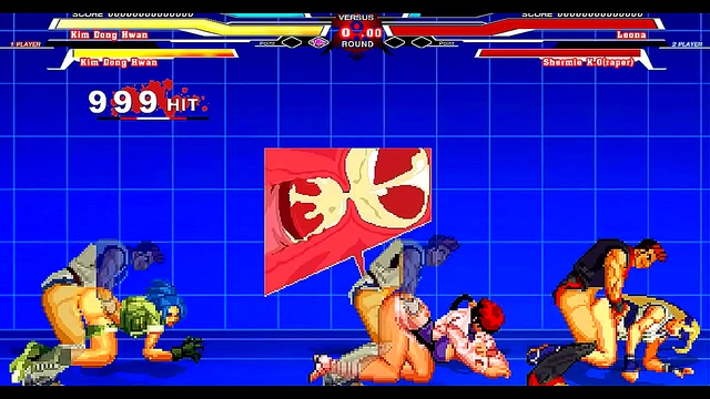 Shermie & Cher Engage in Hot Hentai Sex with Leona Heidern for Intense Orgasm Moments