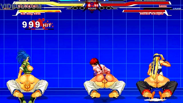 Shermie & Cher Engage in Hot Hentai Sex with Leona Heidern for Intense Orgasm Moments