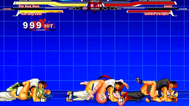 Shermie & Cher Engage in Hot Hentai Sex with Leona Heidern for Intense Orgasm Moments