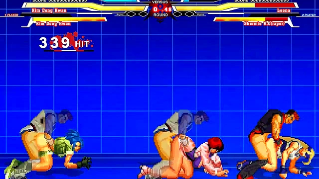 Shermie & Cher Engage in Hot Hentai Sex with Leona Heidern for Intense Orgasm Moments