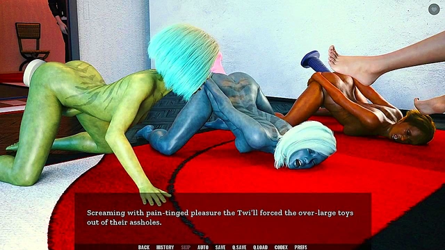 Lesbian AssFuck Orgy With Big Boobed Anime Girls In A Dark Void Fantasy