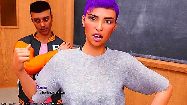 Sexy 3D Anime Teacher Rides Dick Hard For Hot FacialCumshot