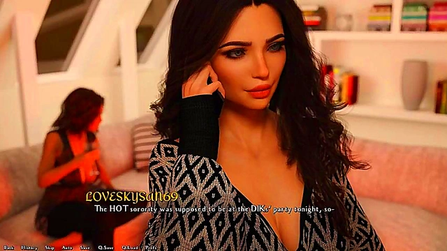 Important Secret Party – 3D Anime Couple Engages in Intense Visual Novel Adventure