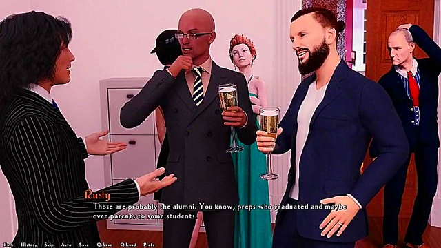 Important Secret Party – 3D Anime Couple Engages in Intense Visual Novel Adventure