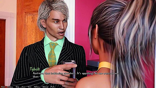 Important Secret Party – 3D Anime Couple Engages in Intense Visual Novel Adventure