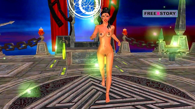 Cute 3D Anime Indian Girl Seductively Masturbates With A Banana