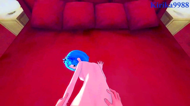 Re –Zero 3D Hentai – Ram & Rem Enjoy Intense Teen Sex With Big Boobs Creampie