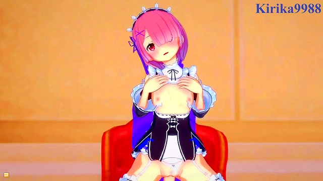 Re –Zero 3D Hentai – Ram & Rem Enjoy Intense Teen Sex With Big Boobs Creampie