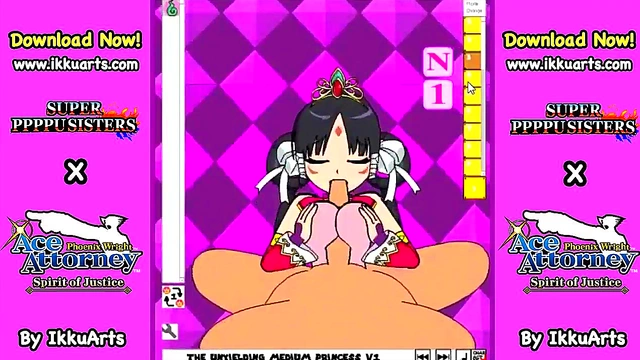 Rayfa from PPPPU Gets naughty in Ace Attorney Anime Style Hentai